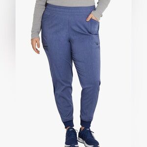 Dickies Women's Scrubs Pants Mid-Rise Jogger DK155 Heather Navy Petite Size XL